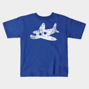 Cute Plane - Distressed Kids T-Shirt